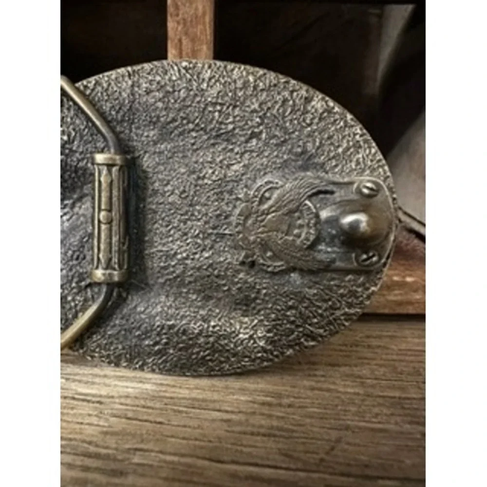 Vintage 1988 Zebco 33rd Anniversary Limited Edition Brass Belt Buckle Fishing